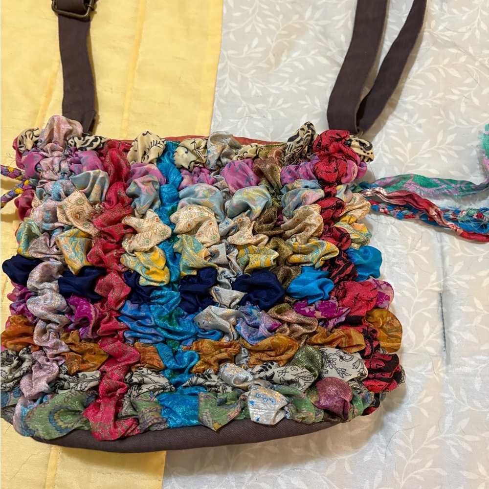 Multicolor Patchwork Shoulder Bag - image 4